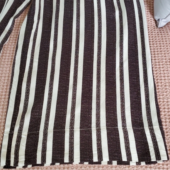 H&M | Brown Stripe Wide Leg Capri. Sz. 14 - Picture 9 of 9